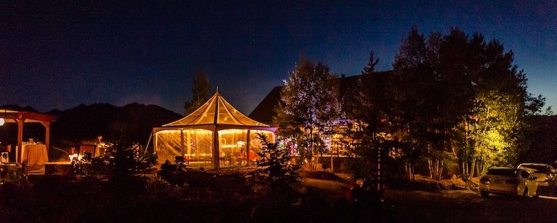 Clear Century Tent At Night