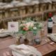 Farm Tables & X Back Chairs With Rose Gold Flatware