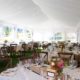 Fabric Lined Tent With X Back Chairs & Round Tables at Ski Tip Lodge, Keystone Colorado