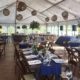 Grapevine Lanterns & Festival Lighting With Farm Tables & Mahogany Padded Chairs