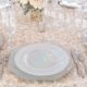 Tablescape With Luster China, Hammered Flatware & Regina Glassware