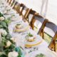 Head Table With Mahogany Padded Chairs, Napa Glassware & Deco Silverware