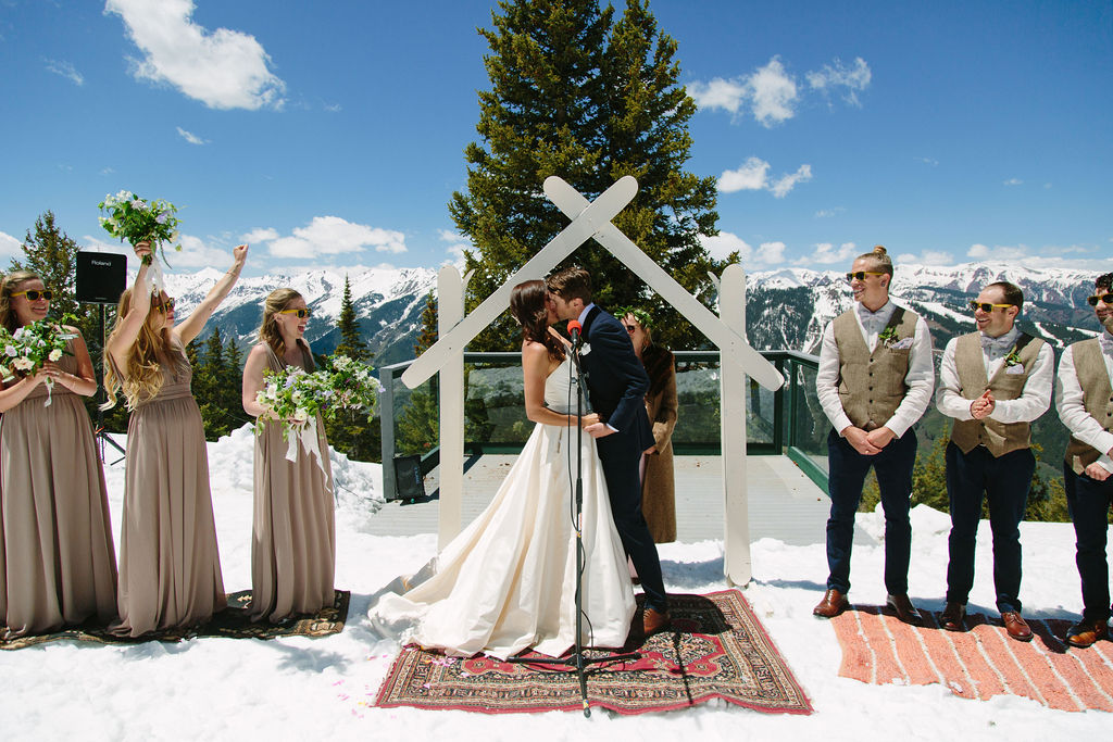 Aspen Snowmass Skiing Wedding